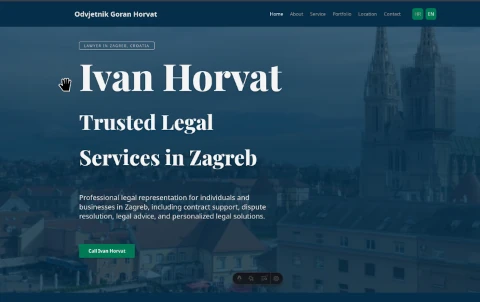 Modern lawyer and law office website
