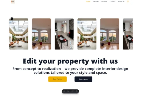 Modern interior finishing contractor website